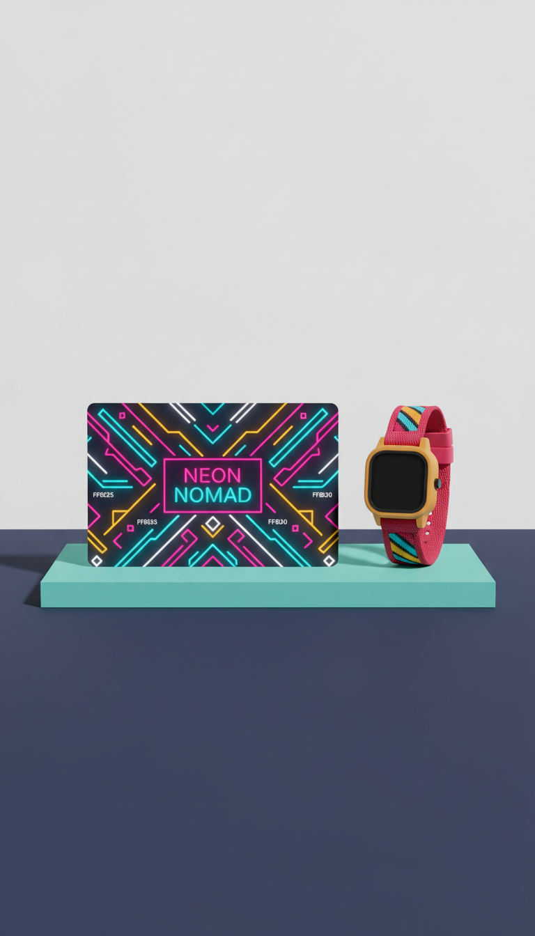 Digital Gift Card with Neon Nomad Design